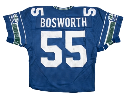 Circa 1988 Brian Bosworth Game Used Seattle Seahawks Home Jersey